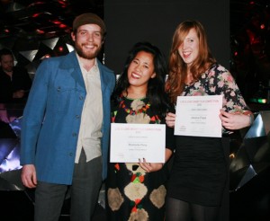 Live & Love winner Roshelle Fong (middle) and actors David Adlam and Rose Purse