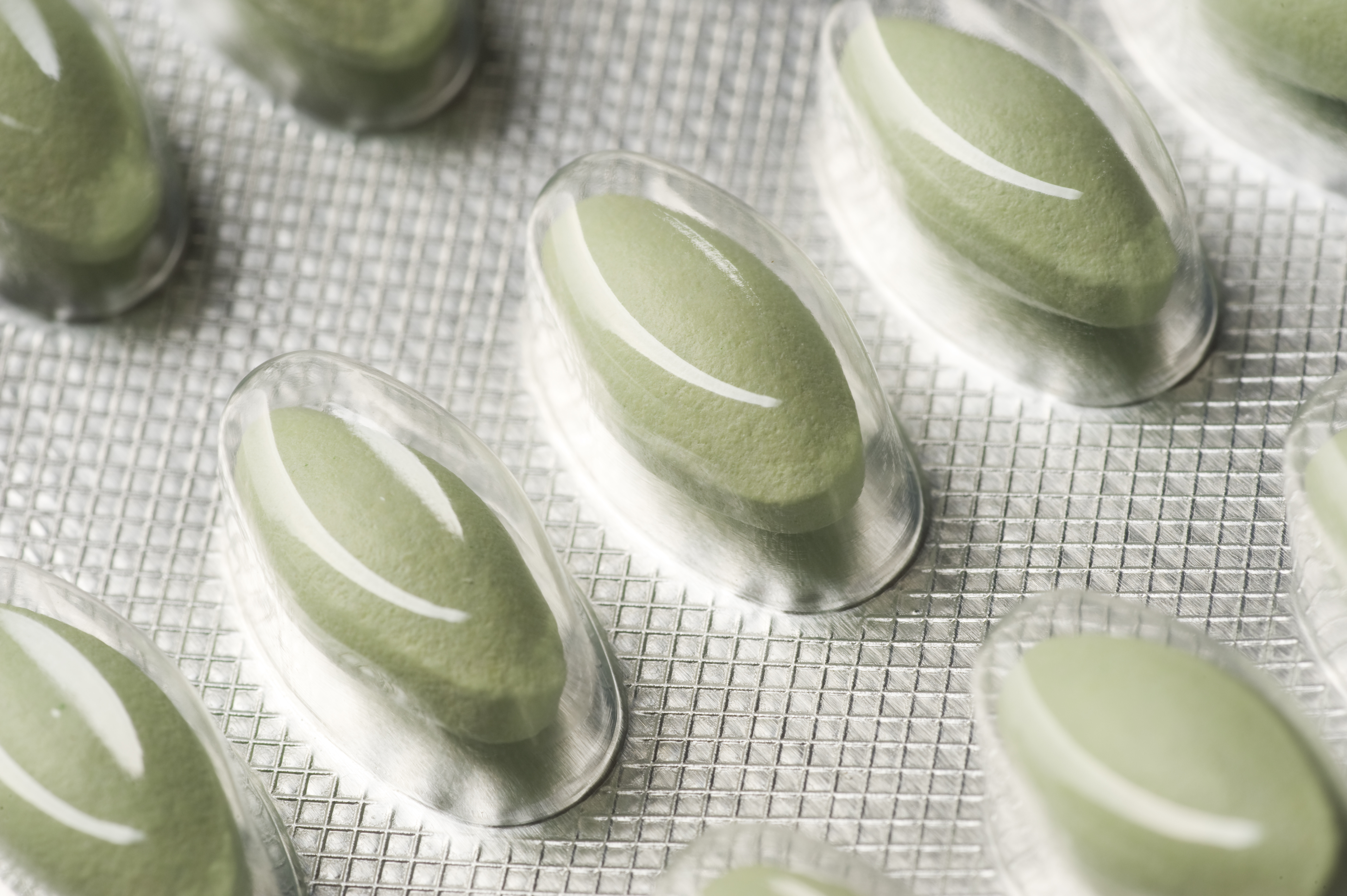 green pills closeup
